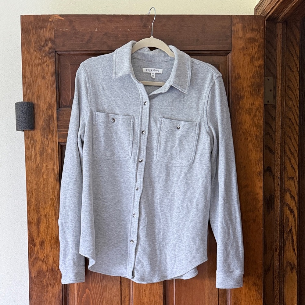 Workshop Republic Clothing Gray Button-Down Shirt
